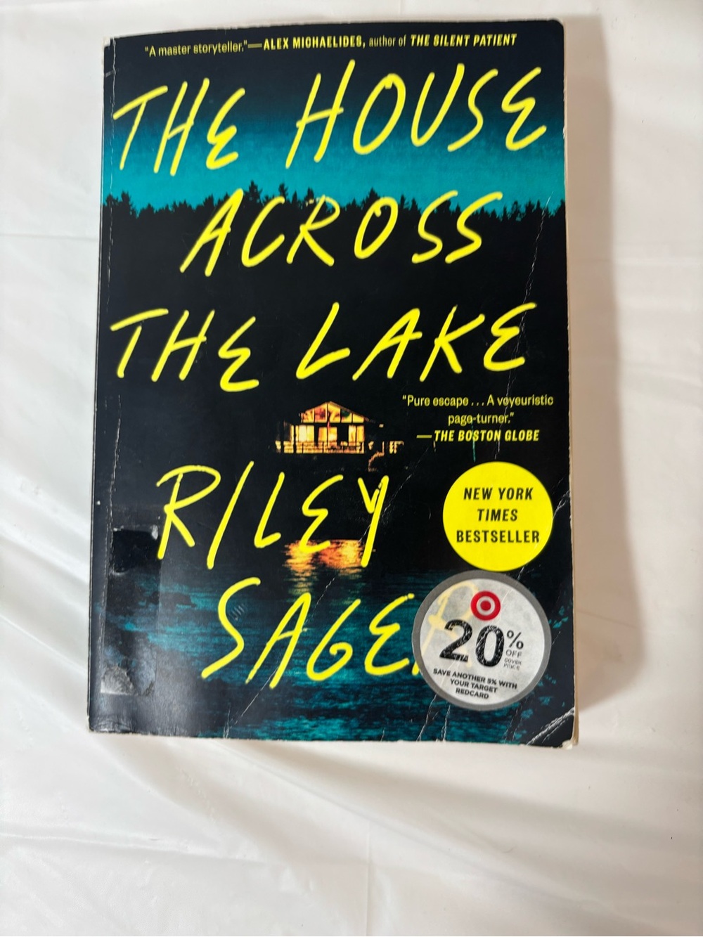 Riley Sager "The House Across the Lake" - Black & Teal Paperback Thriller
